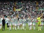 Celtic players celebrate after the match on May 7, 2022
