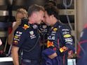 Christian Horner and Sergio Perez on May 7, 2022