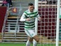 Celtic's Tom Rogic celebrates scoring their third goal on February 6, 2022