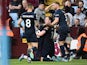 Burnley's Ashley Barnes celebrates scoring their first goal with teammates on May 19, 2022