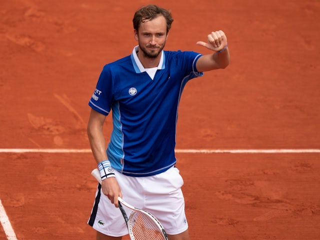 Daniil Medvedev pictured at the French Open on May 24, 2022