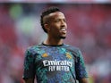 Real Madrid's Eder Militao during the warm up before the match in May 2022