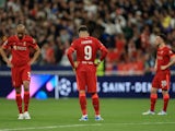 Liverpool players look dejected after losing the Champions League final on May 28, 2022