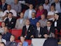 New Manchester United manager Erik ten Hag, Mitchell van der Gaag, director of football John Murtough, Steve McClaren and chief executive officer Richard Arnold in the stands on May 22, 2022