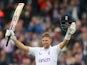 England batsman Joe Root celebrates hitting a century and reaching 10,000 Test runs against New Zealand on June 5, 2022.
