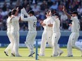 New Zealand celebrate taking an England wicket on June 2, 2022.