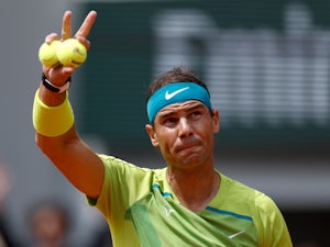 Rafael Nadal in action at the French Open on June 5, 2022