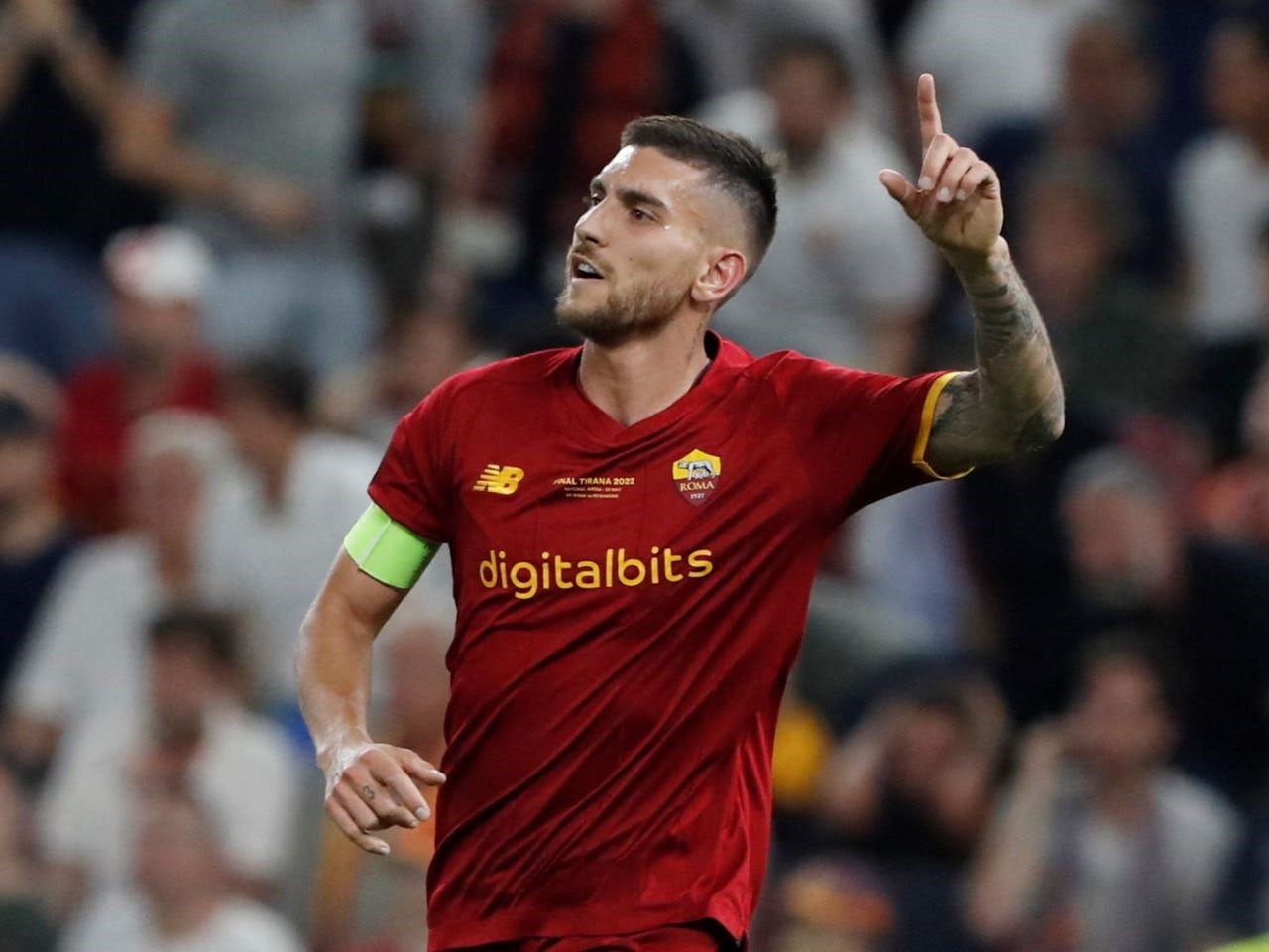 Roma's Lorenzo Pellegrini reacts on May 25, 2022 - Sports Mole