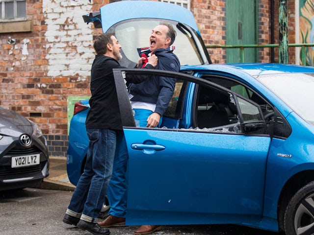 Peter and Thorne on Coronation Street on June 29, 2022