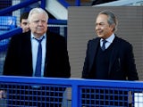 Everton chairman Bill Kenwright and owner Farhad Moshiri arrive before the match on December 21, 2019