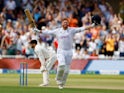 England batsman Jonny Bairstow celebrates hitting a century against New Zealand on June 14, 2022.