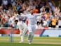 England batsman Jonny Bairstow celebrates hitting a century against New Zealand on June 14, 2022.