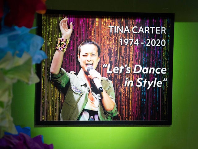 A poster for Tina on EastEnders on June 20, 2022