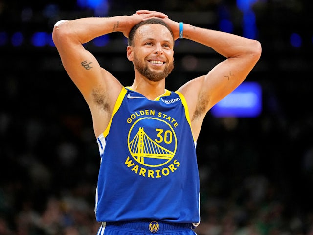 Steph Curry in action for the Golden State Warriors on June 17, 2022