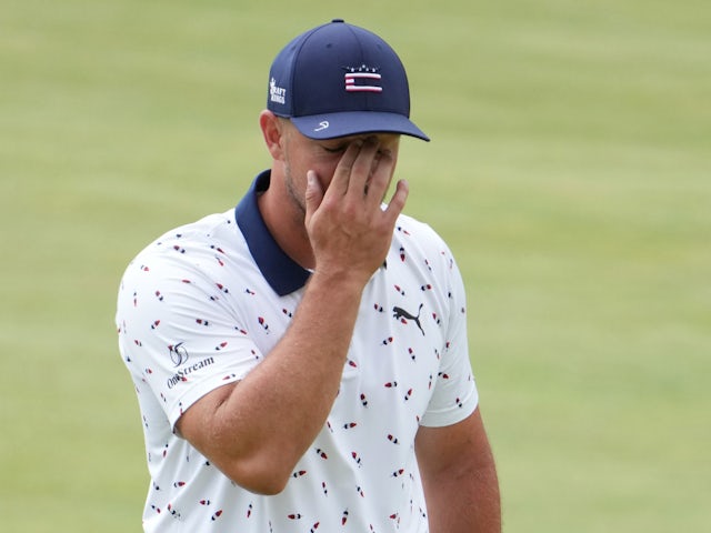 A frustrated Bryson Dechambeau at the US Open on June 17, 2022.
