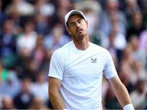 Andy Murray in action at Wimbledon on June 29, 2022