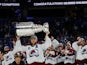 The Colorado Avalanche celebrate winning the Stanley Cup on June 26, 2022