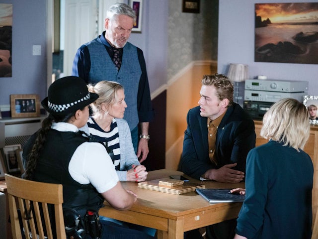 Rocky, Kathy, Peter and the po-po on EastEnders on July 12, 2022