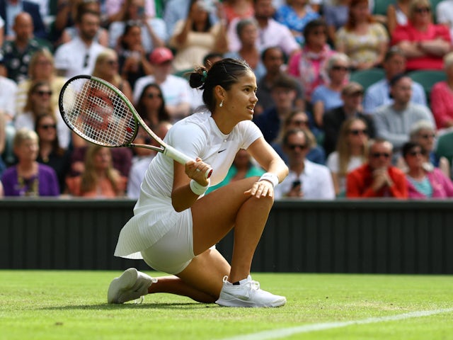 Emma Raducanu pictured at Wimbledon on June 29, 2022