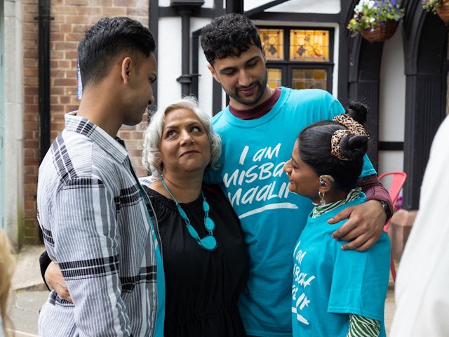 Imran, Shaq, Misbah and Yazz on Hollyoaks on July 6, 2022