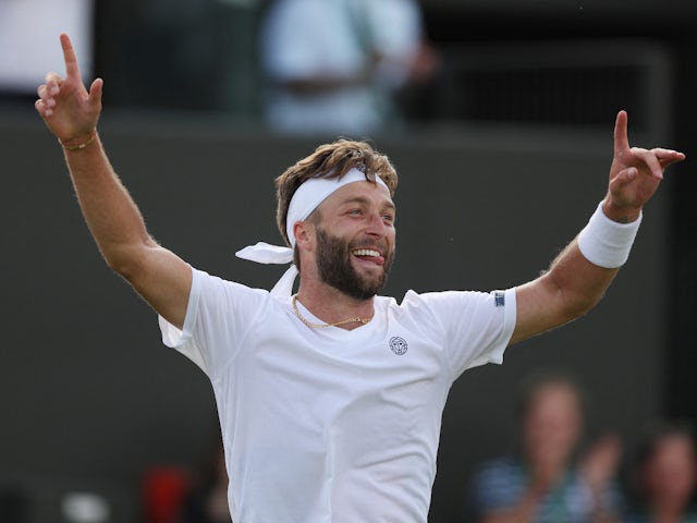 Liam Broady in action at Wimbledon on June 30, 2022