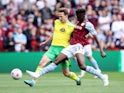 Aston Villa youngster Tim Iroegbunam in action against Norwich City on April 30, 2022.