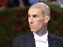Travis Barker pictured at the Met Gala on May 2, 2022