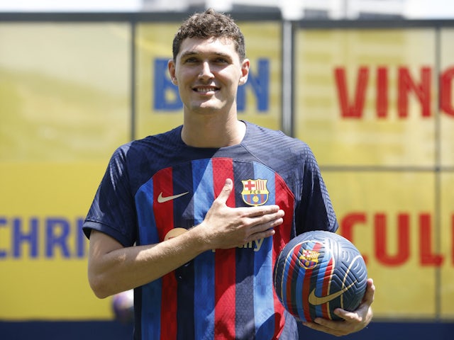 Barcelona defender Andreas Christensen pictured on July 7, 2022