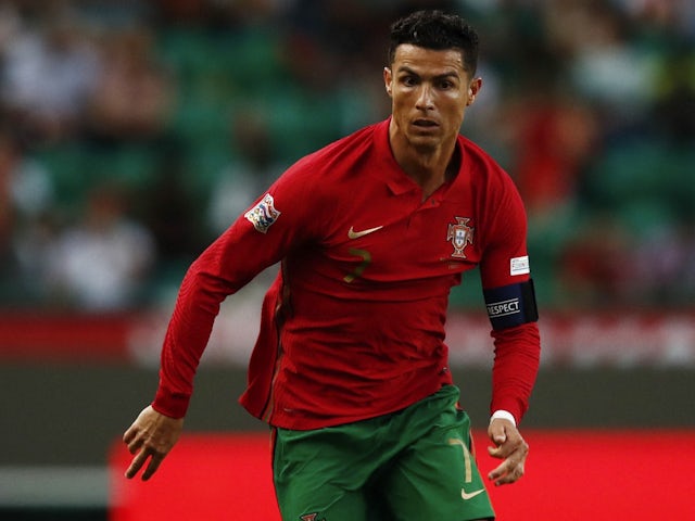 Cristiano Ronaldo in action for Portugal on June 9, 2022