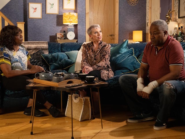Aggie, Debbie and Ed on Coronation Street on July 20, 2022