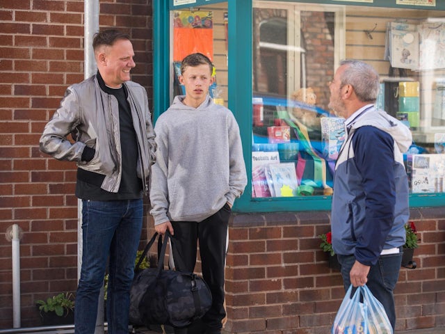 Sean, Dylan and Frank on Coronation Street on July 20, 2022