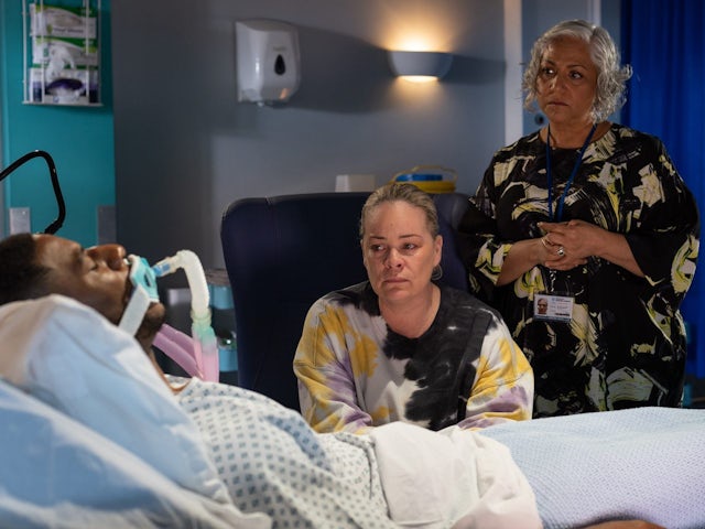 Saul, Grace and Misbah on Hollyoaks on July 21, 2022