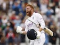 Jonny Bairstow celebrates during England's win against India on July 5, 2022.
