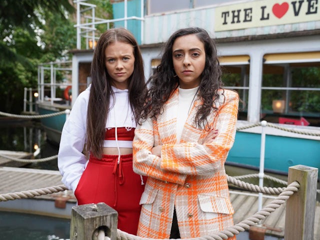 Juliet and Nadira on Hollyoaks on July 28, 2022