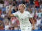 Beth Mead celebrates scoring for England Women on July 11, 2022