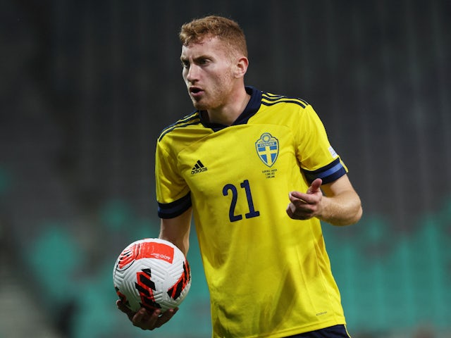 Dejan Kulusevski in action for Sweden in June 2022