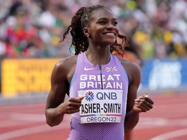 Dina Asher-Smith in action at the World Athletics Championships on July 16, 2022