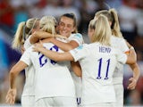 Alessia Russo celebrates scoring for England against Northern Ireland on July 15, 2022