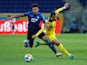 Hoffenheim's Chris Richards in action with Borussia Dortmund's Donyell Malen on January 22, 2022