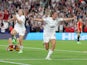 Ella Toone celebrates scoring for England against Spain at Women's Euro 2022 on July 20, 2022