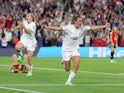 Ella Toone celebrates scoring for England against Spain at Women's Euro 2022 on July 20, 2022