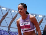 Katarina Johnson-Thompson in action at the World Athletics Championships on July 18, 2022