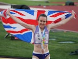 Laura Muir pictured at the World Athletics Championships on July 18, 2022