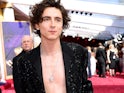 Timothee Chalamet pictured at the Oscars on March 27, 2022