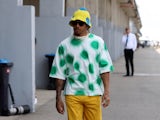 A poorly-camouflaged Lewis Hamilton on July 28, 2022