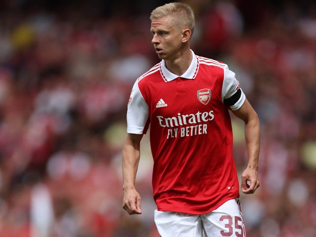 Oleksandr Zinchenko in action for Arsenal on July 30, 2022