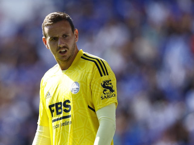 Danny Ward in action for Leicester City on August 7, 2022