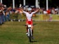 England's Evie Richards celebrates winning gold in the women's mountain biking at the 2022 Commonwealth Games.