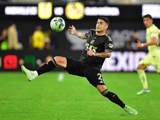 Franco Escobar in action for Los Angeles FC on August 3, 2022