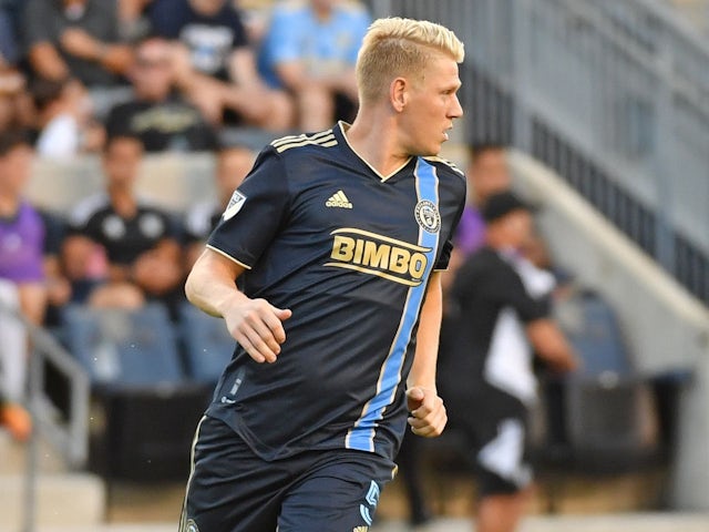 Jakob Glesnes in action for the Philadelphia Union on July 30, 2022